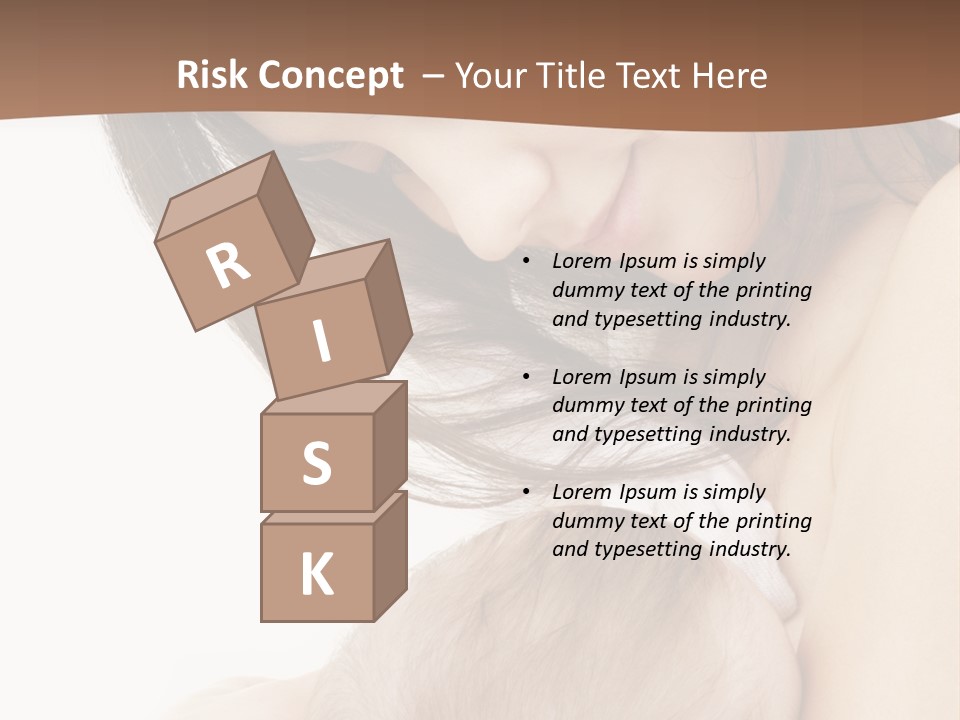 Picture Of Happy Mother With Baby Over White PowerPoint Template