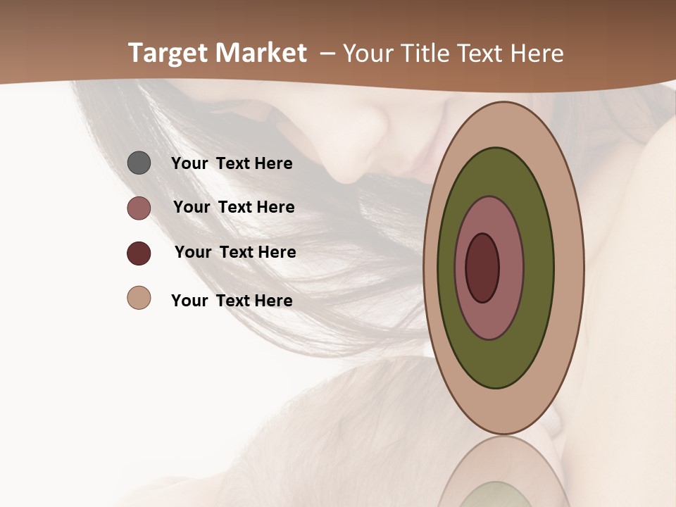 Picture Of Happy Mother With Baby Over White PowerPoint Template