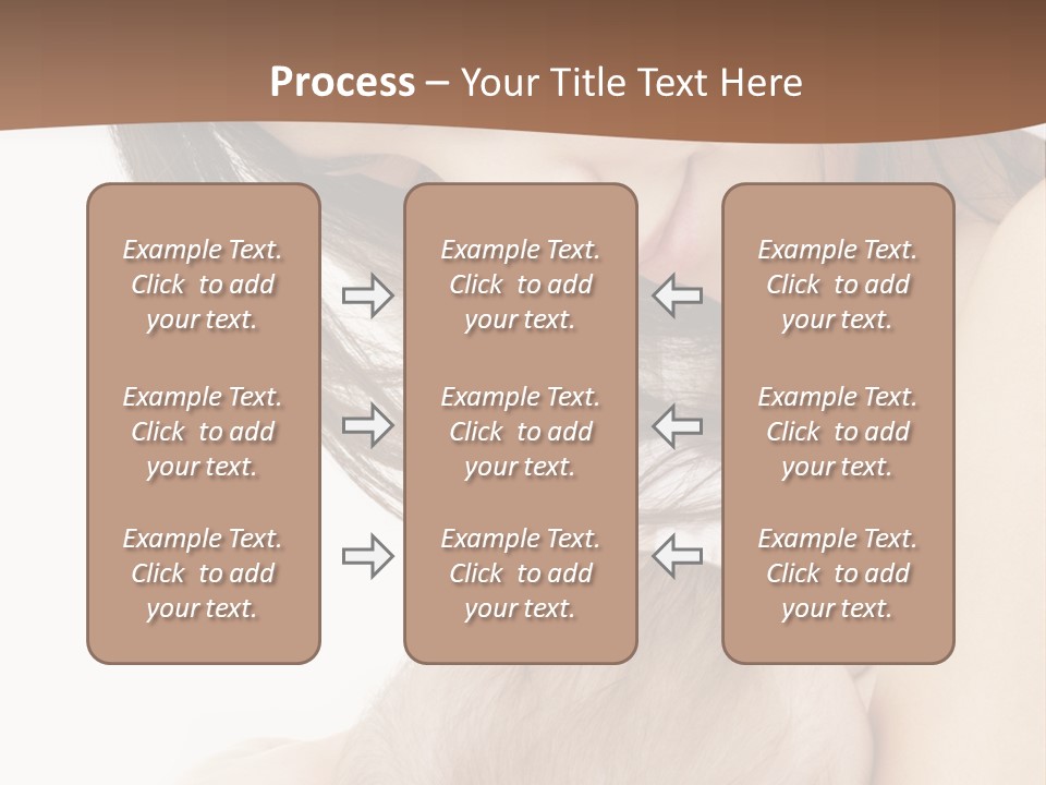 Picture Of Happy Mother With Baby Over White PowerPoint Template