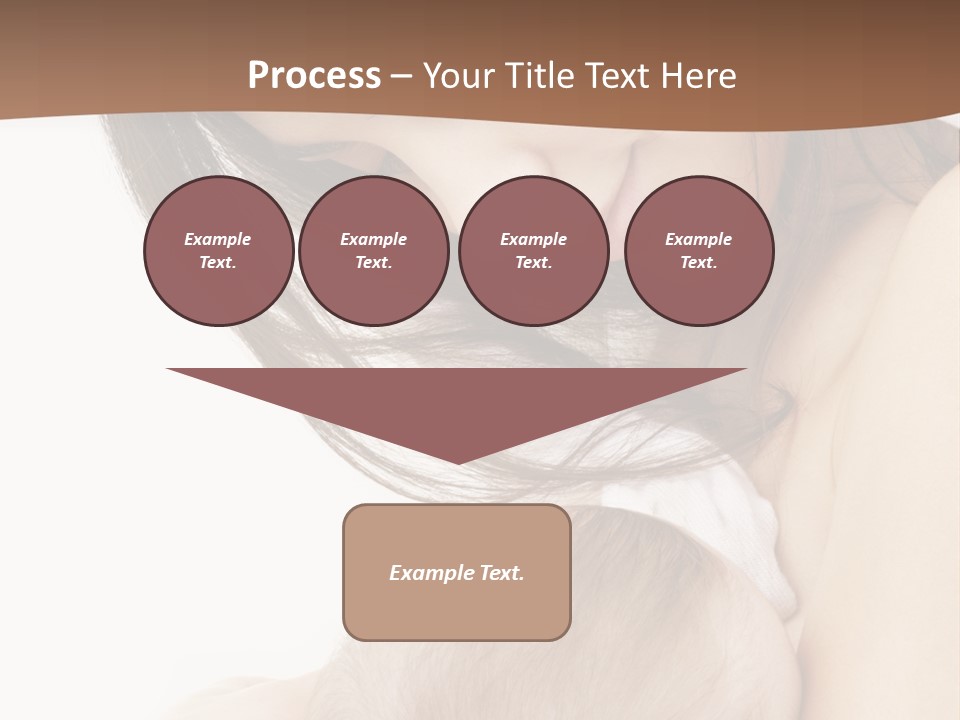 Picture Of Happy Mother With Baby Over White PowerPoint Template