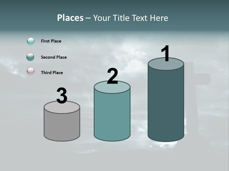 Cross Silhouette And The Clouds At The Mountain PowerPoint Template