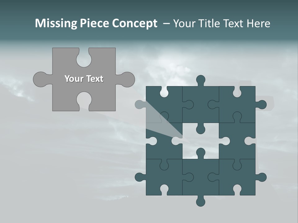 Cross Silhouette And The Clouds At The Mountain PowerPoint Template