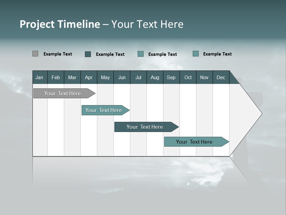 Cross Silhouette And The Clouds At The Mountain PowerPoint Template