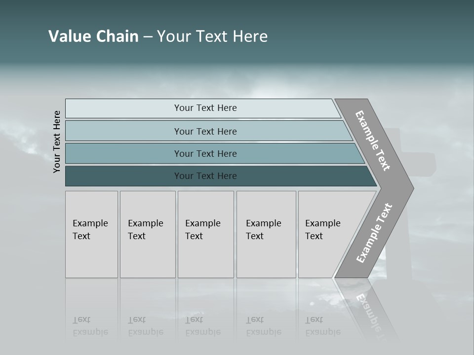 Cross Silhouette And The Clouds At The Mountain PowerPoint Template