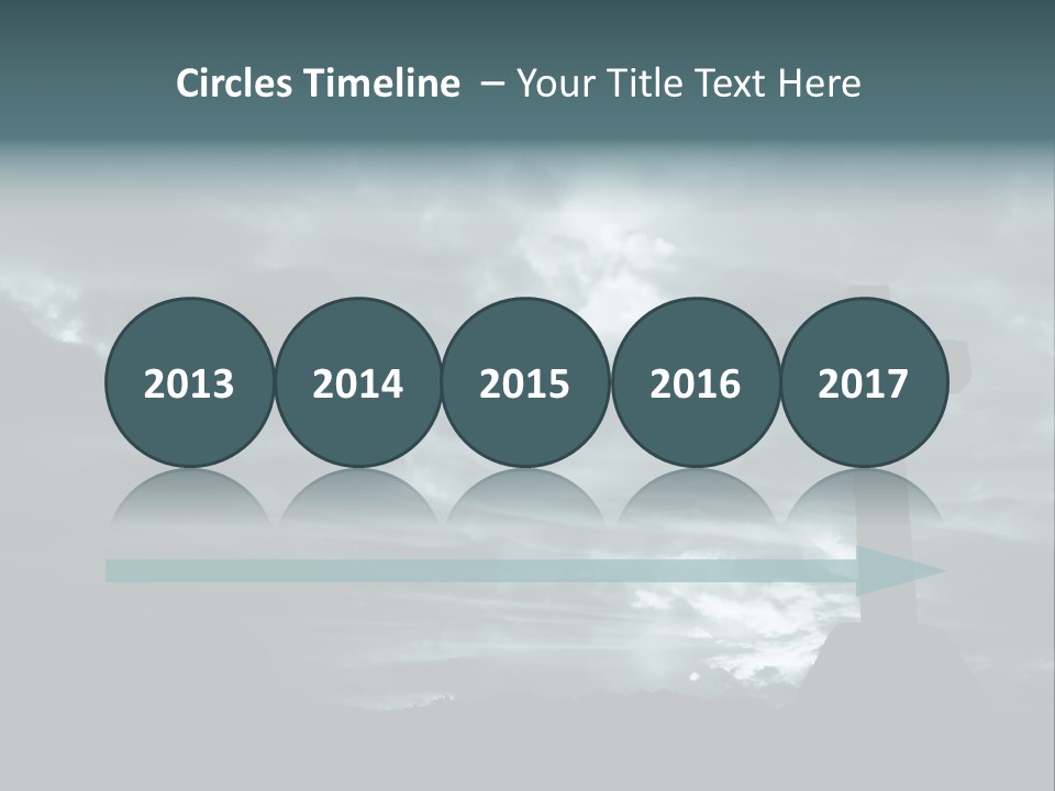 Cross Silhouette And The Clouds At The Mountain PowerPoint Template