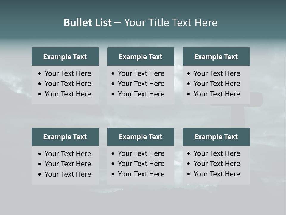 Cross Silhouette And The Clouds At The Mountain PowerPoint Template