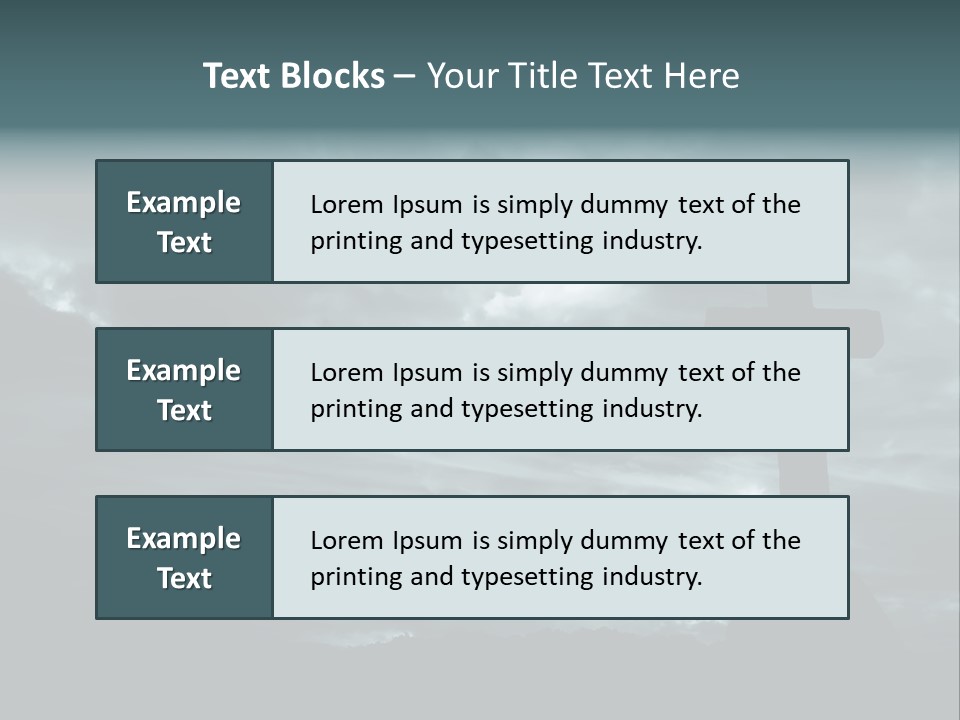 Cross Silhouette And The Clouds At The Mountain PowerPoint Template