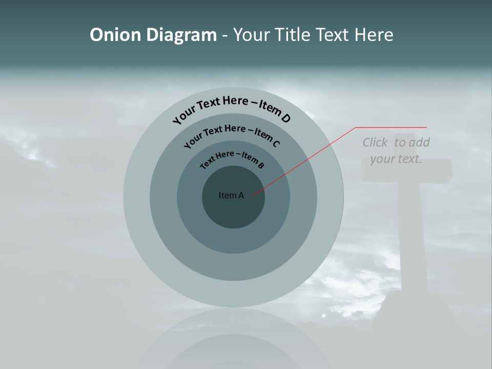 Cross Silhouette And The Clouds At The Mountain PowerPoint Template