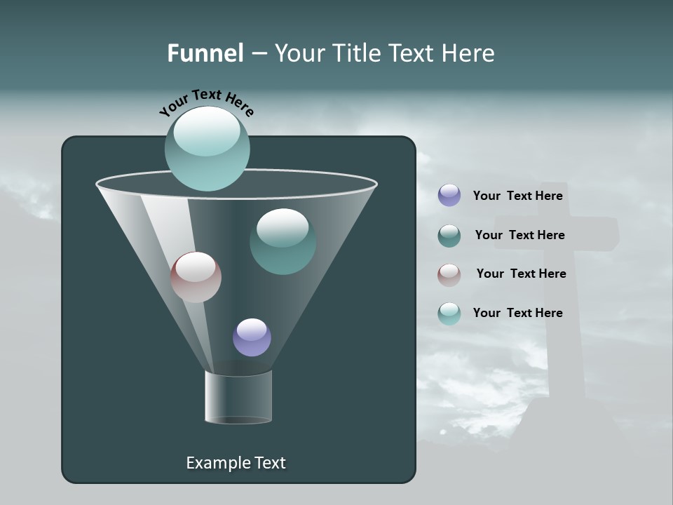 Cross Silhouette And The Clouds At The Mountain PowerPoint Template