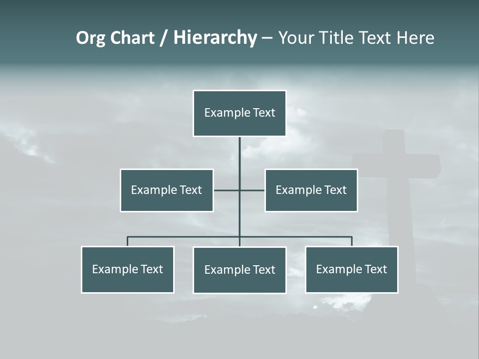 Cross Silhouette And The Clouds At The Mountain PowerPoint Template