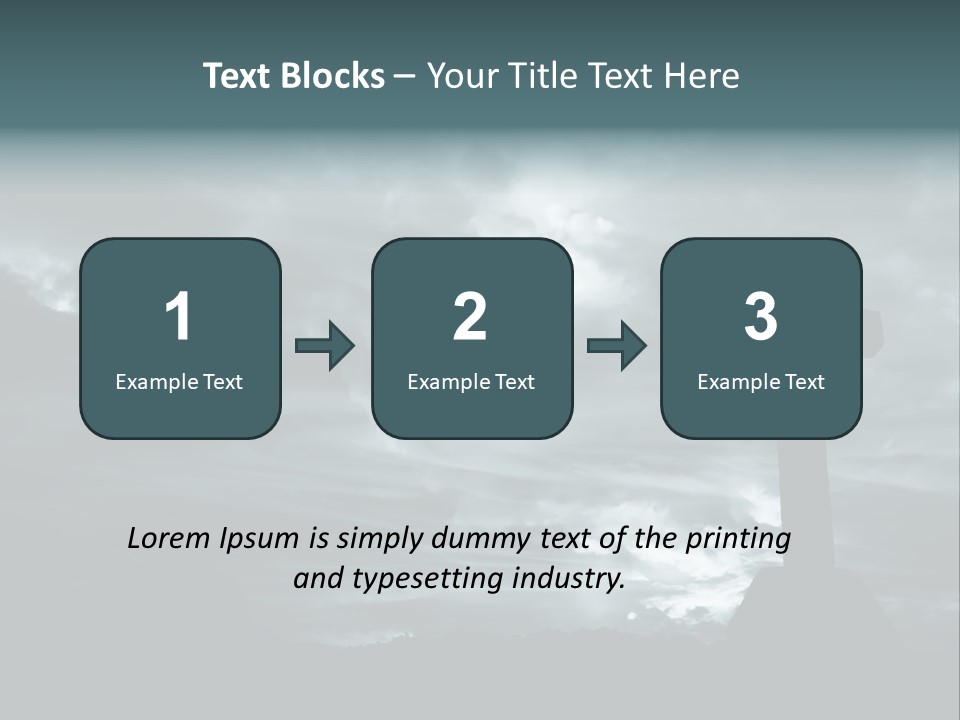 Cross Silhouette And The Clouds At The Mountain PowerPoint Template