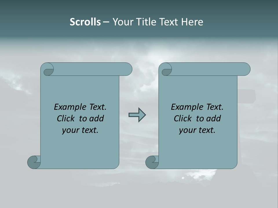 Cross Silhouette And The Clouds At The Mountain PowerPoint Template