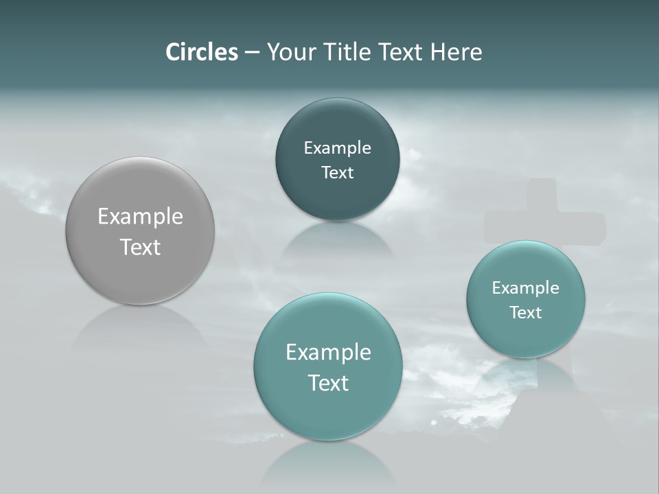 Cross Silhouette And The Clouds At The Mountain PowerPoint Template