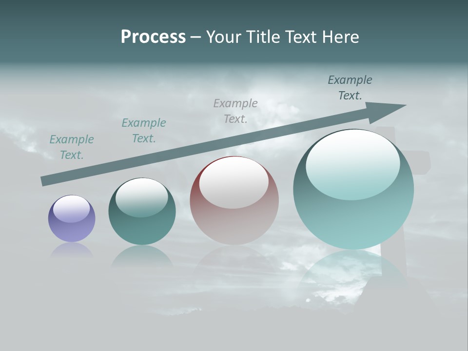 Cross Silhouette And The Clouds At The Mountain PowerPoint Template