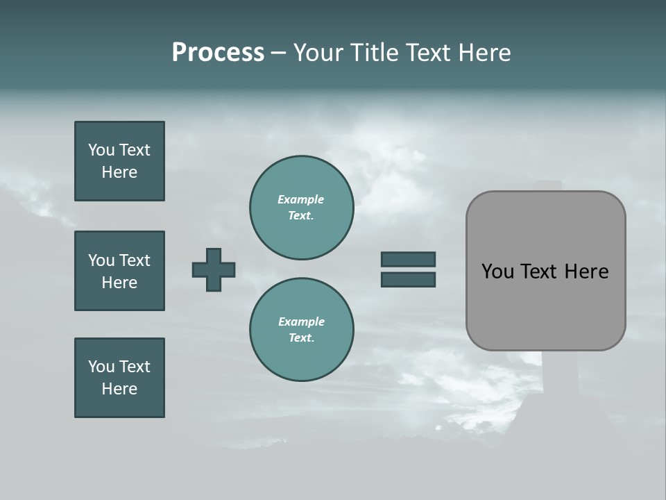 Cross Silhouette And The Clouds At The Mountain PowerPoint Template