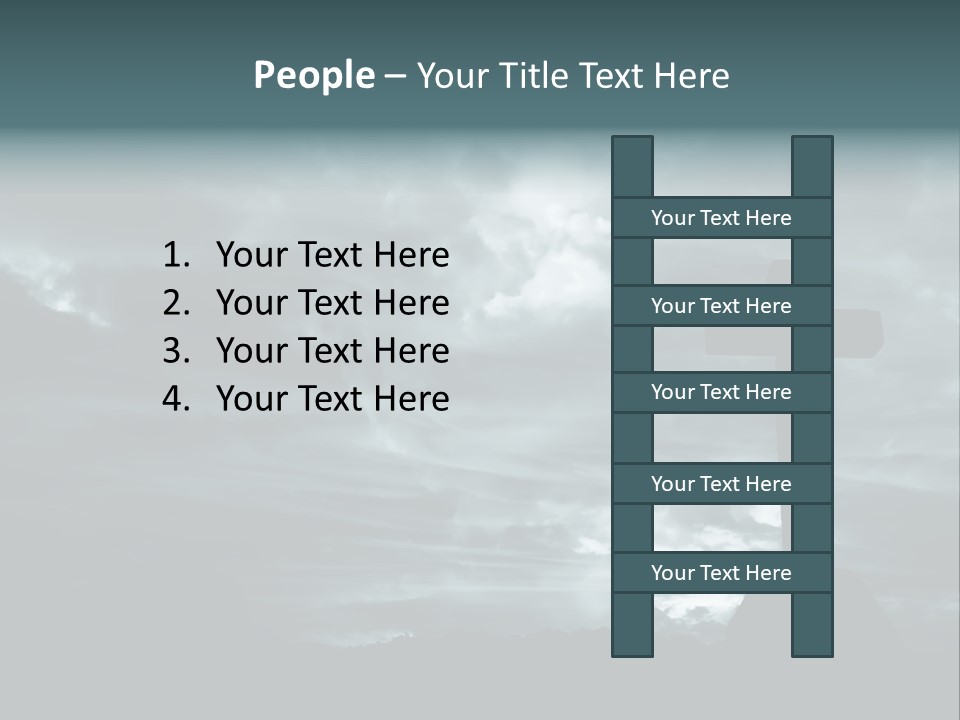 Cross Silhouette And The Clouds At The Mountain PowerPoint Template