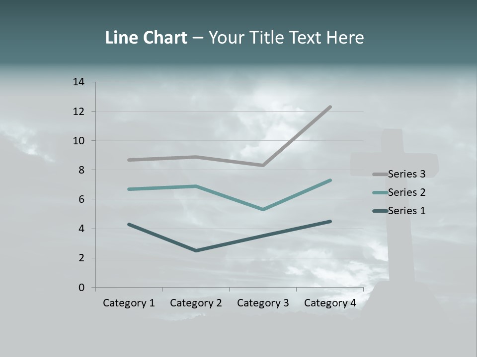 Cross Silhouette And The Clouds At The Mountain PowerPoint Template