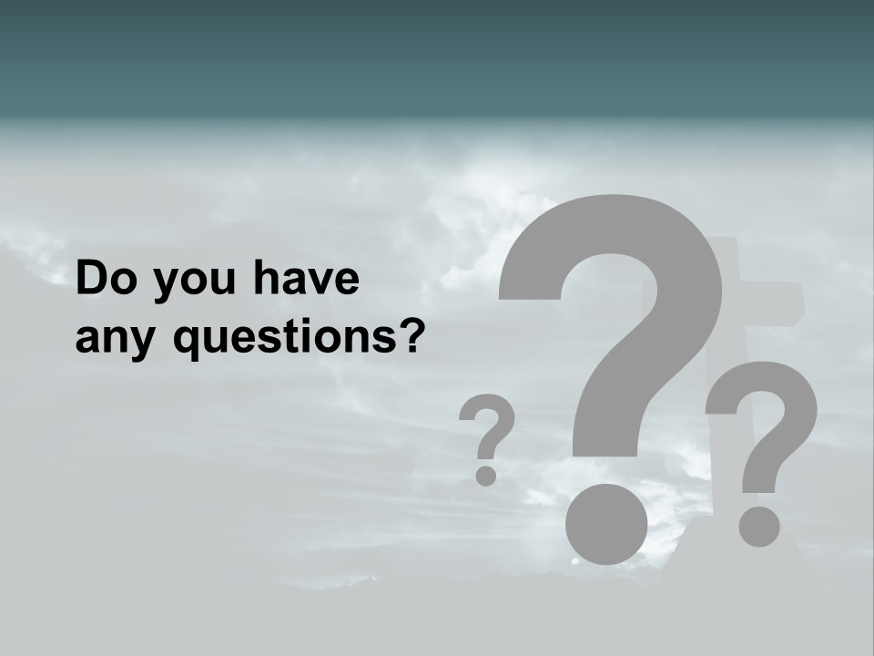 Cross Silhouette And The Clouds At The Mountain PowerPoint Template