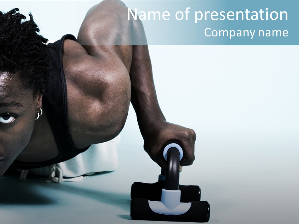 Push-Ups, Hi Key PowerPoint Template