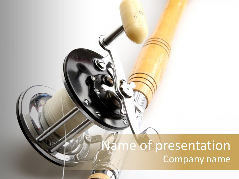 Saltwater Rod And Reel For Fishing Big Water PowerPoint Template
