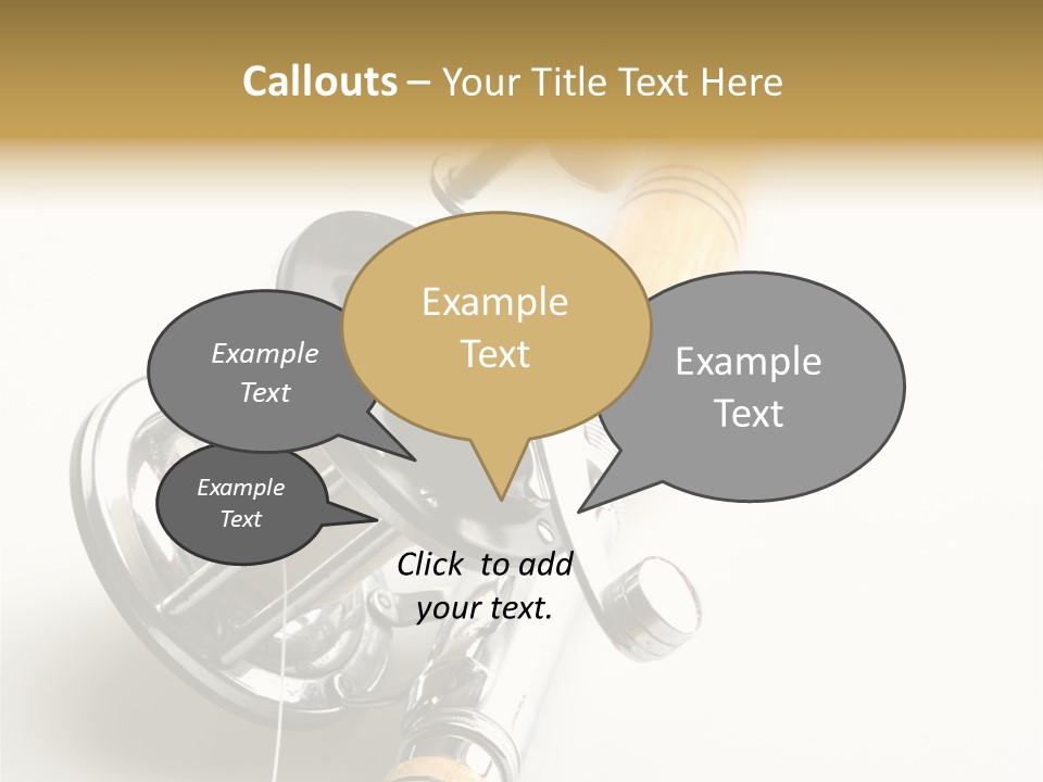 Saltwater Rod And Reel For Fishing Big Water PowerPoint Template