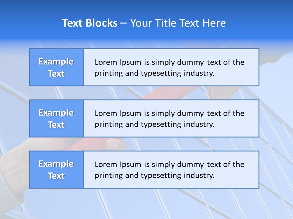 One Businessman Passing A Red Baton To Another Businessman Over Blue Office Building. Symbol Of Teamwork, Helping And Partnership. PowerPoint Template