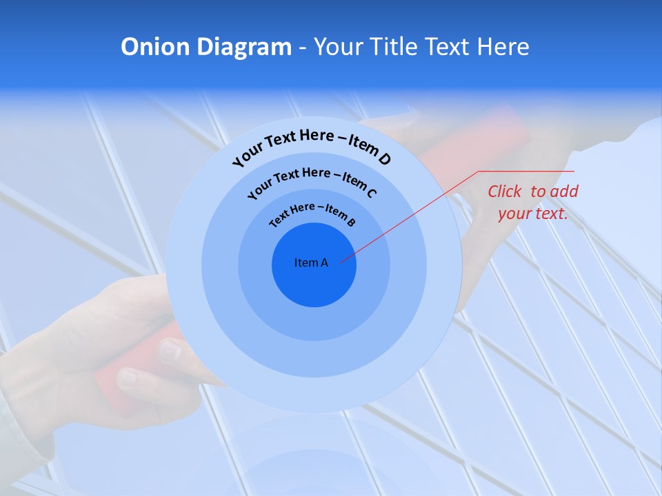 One Businessman Passing A Red Baton To Another Businessman Over Blue Office Building. Symbol Of Teamwork, Helping And Partnership. PowerPoint Template