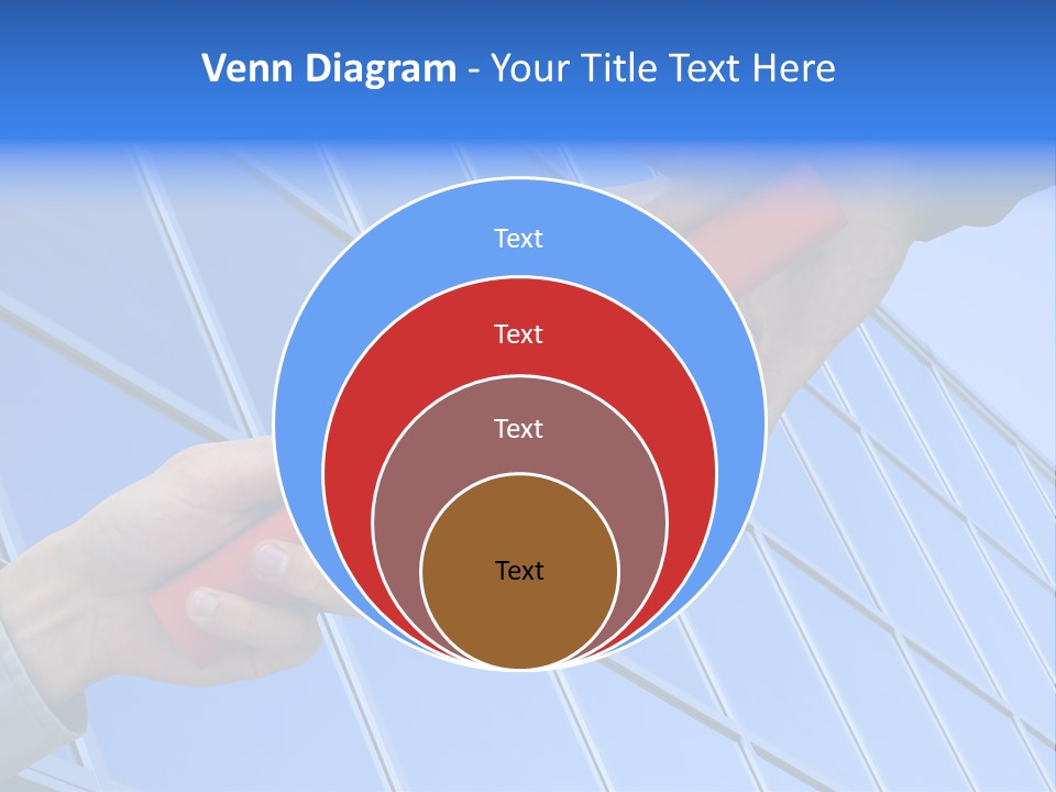 One Businessman Passing A Red Baton To Another Businessman Over Blue Office Building. Symbol Of Teamwork, Helping And Partnership. PowerPoint Template