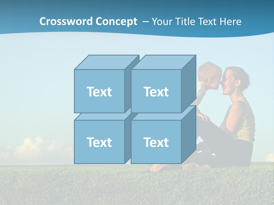 Mother With Son On Sundown Kiss By Nose PowerPoint Template