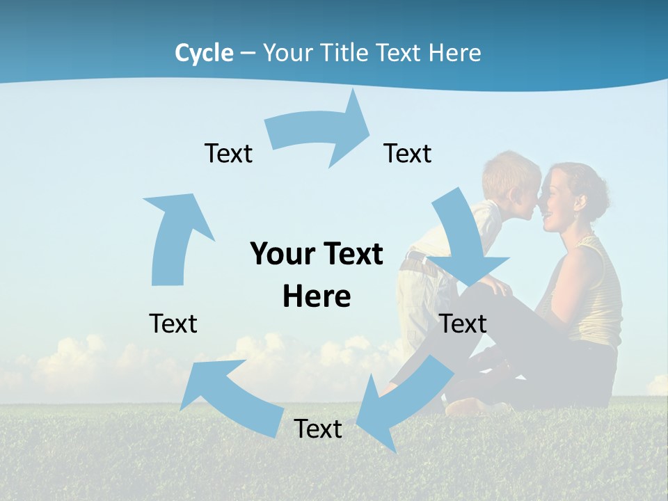 Mother With Son On Sundown Kiss By Nose PowerPoint Template