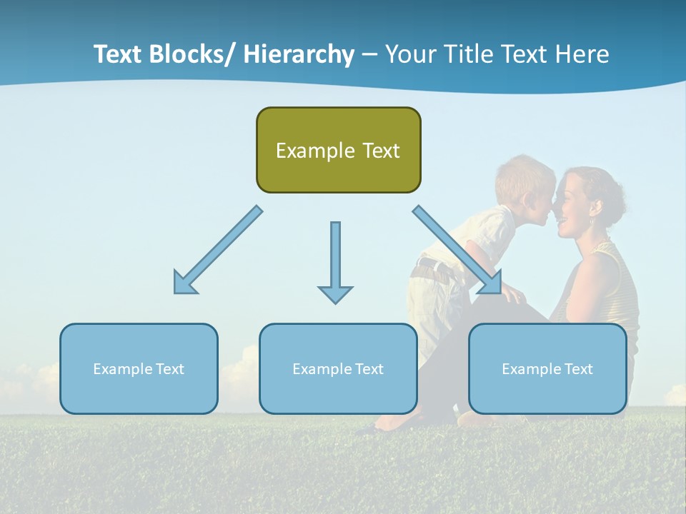 Mother With Son On Sundown Kiss By Nose PowerPoint Template