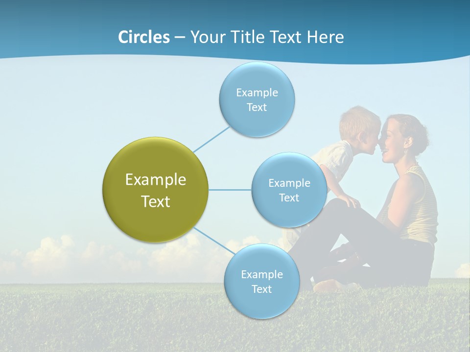 Mother With Son On Sundown Kiss By Nose PowerPoint Template