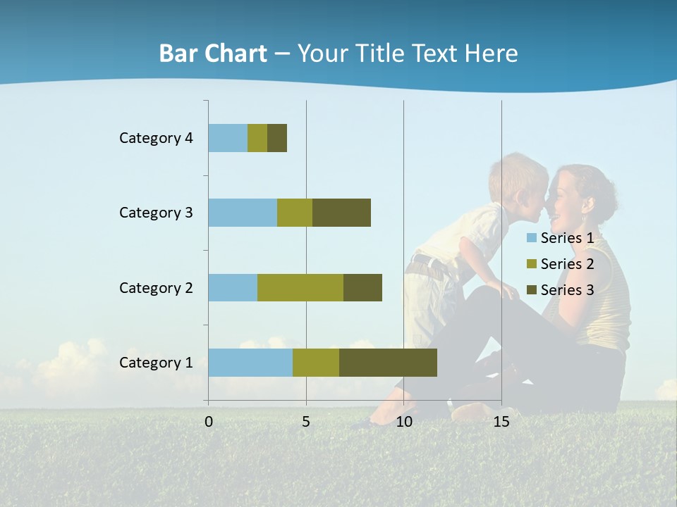 Mother With Son On Sundown Kiss By Nose PowerPoint Template