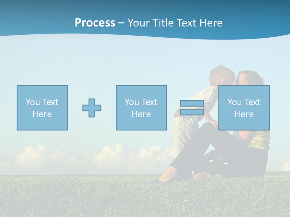 Mother With Son On Sundown Kiss By Nose PowerPoint Template
