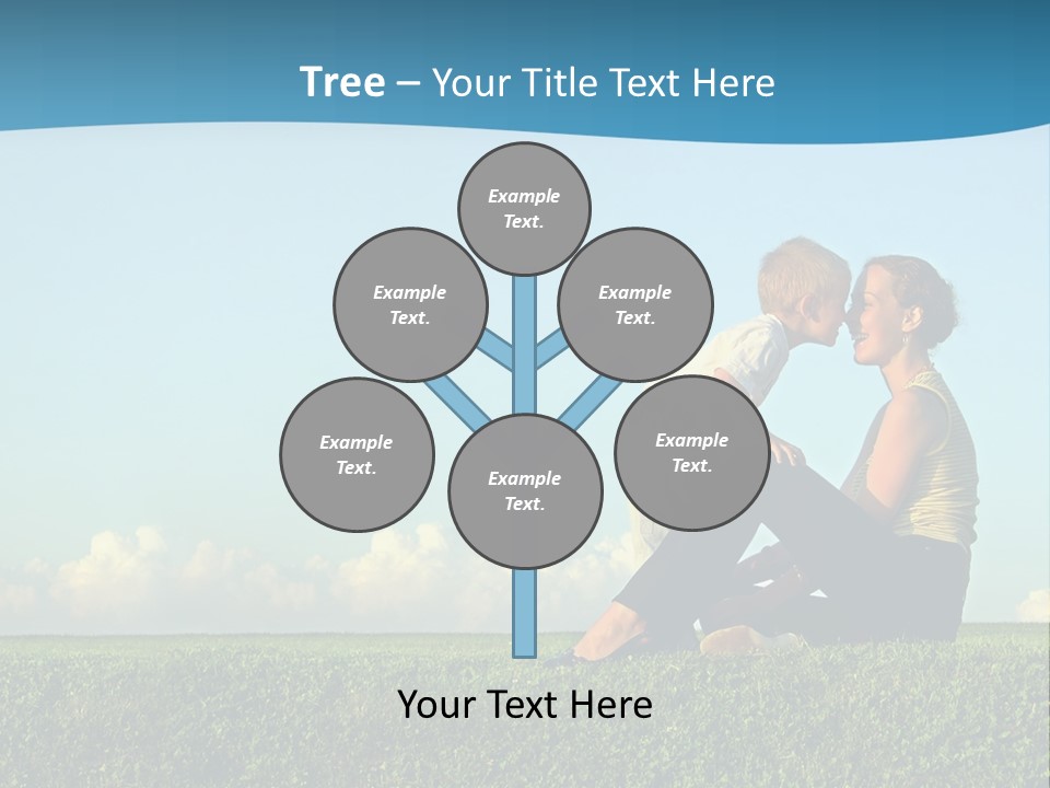 Mother With Son On Sundown Kiss By Nose PowerPoint Template