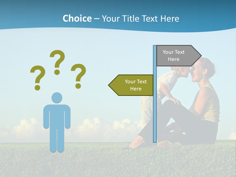 Mother With Son On Sundown Kiss By Nose PowerPoint Template