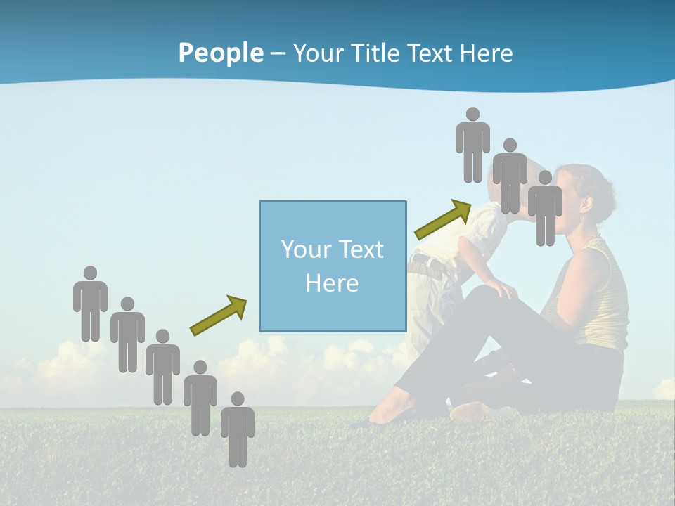 Mother With Son On Sundown Kiss By Nose PowerPoint Template