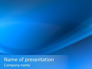 Abstract Blue Waves Background, 3D Rendering PowerPoint Template