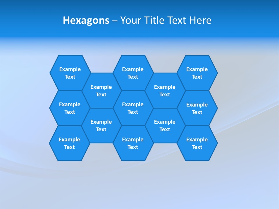 Abstract Blue Waves Background, 3D Rendering PowerPoint Template