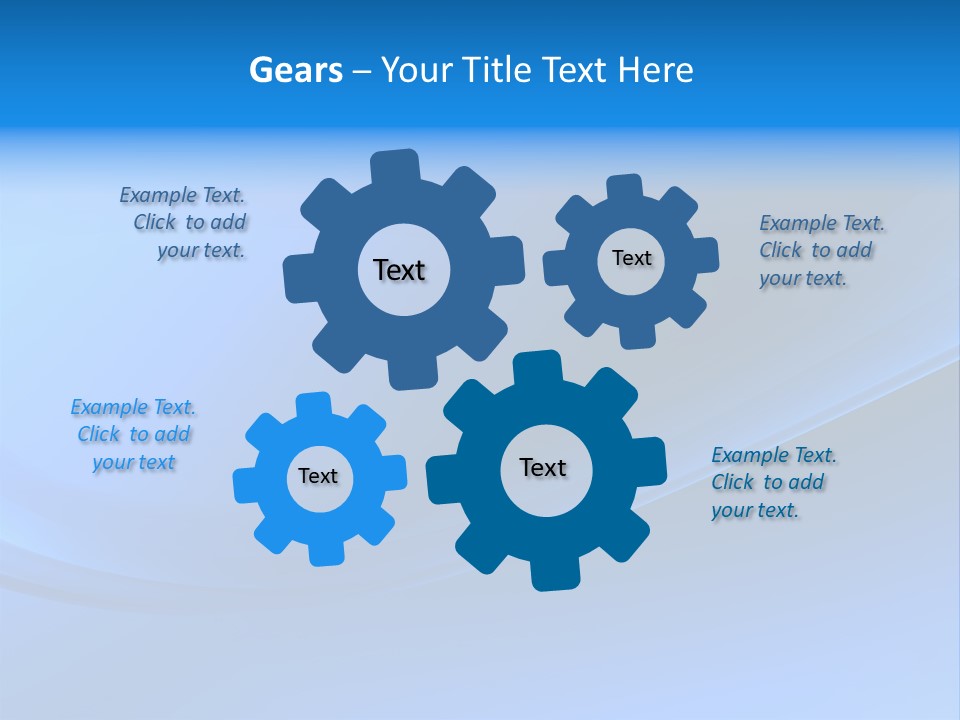 Abstract Blue Waves Background, 3D Rendering PowerPoint Template