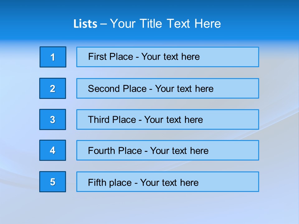 Abstract Blue Waves Background, 3D Rendering PowerPoint Template
