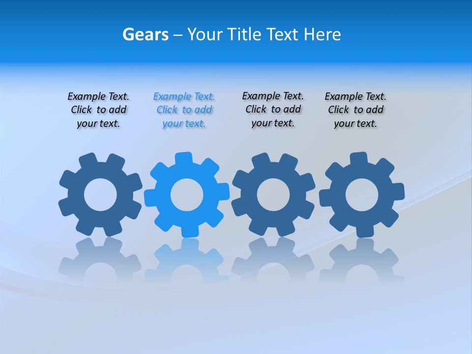 Abstract Blue Waves Background, 3D Rendering PowerPoint Template