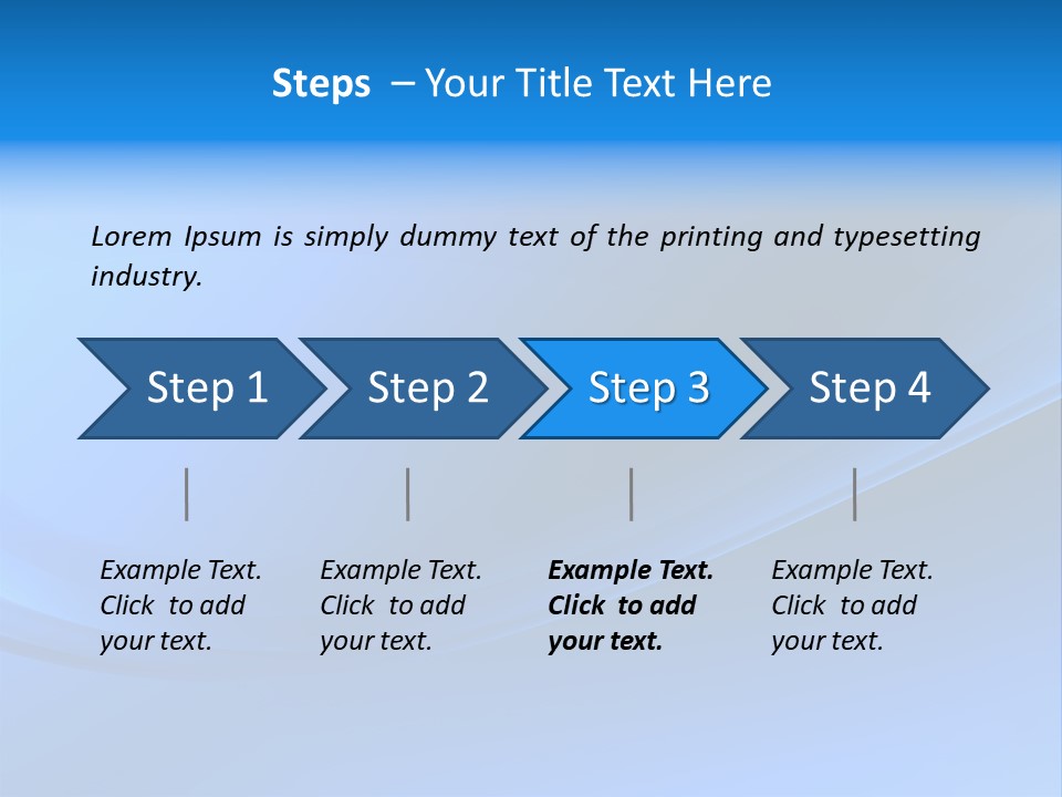 Abstract Blue Waves Background, 3D Rendering PowerPoint Template