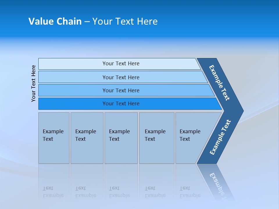 Abstract Blue Waves Background, 3D Rendering PowerPoint Template