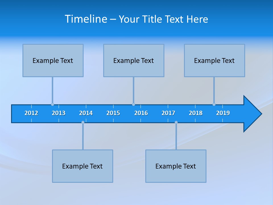 Abstract Blue Waves Background, 3D Rendering PowerPoint Template