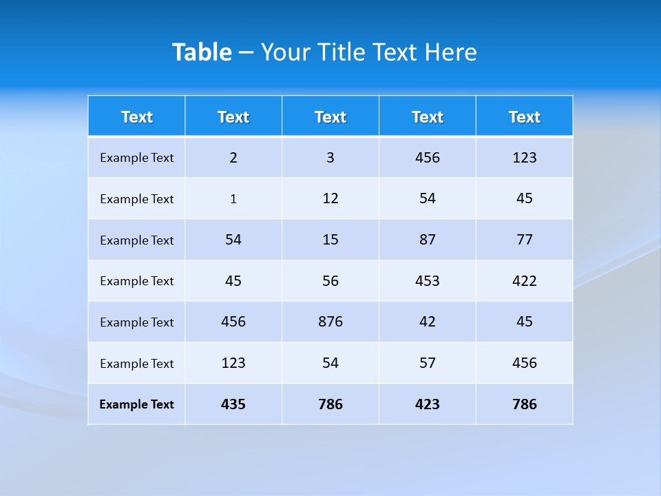 Abstract Blue Waves Background, 3D Rendering PowerPoint Template