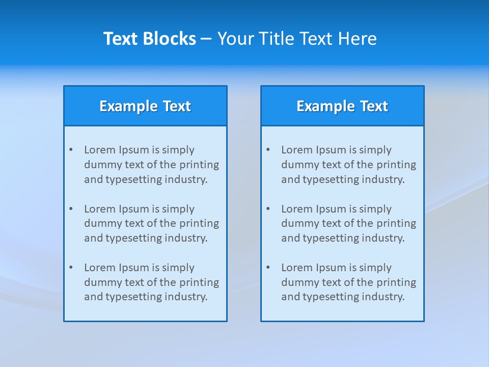 Abstract Blue Waves Background, 3D Rendering PowerPoint Template