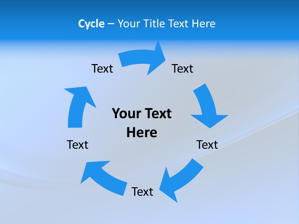 Abstract Blue Waves Background, 3D Rendering PowerPoint Template