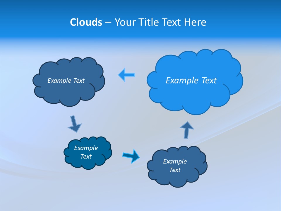 Abstract Blue Waves Background, 3D Rendering PowerPoint Template