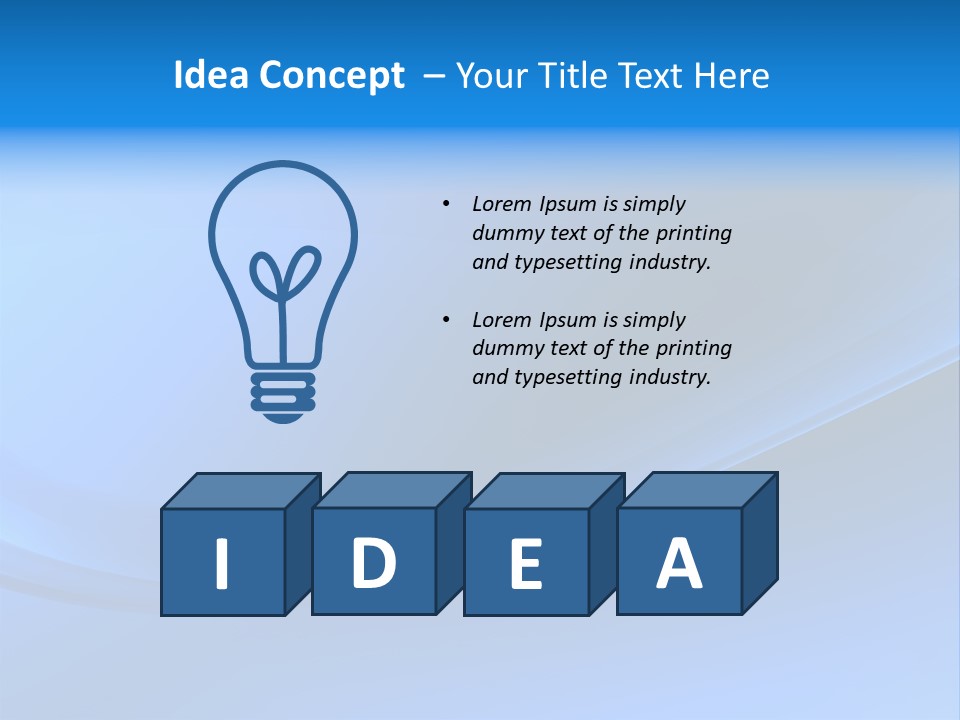 Abstract Blue Waves Background, 3D Rendering PowerPoint Template